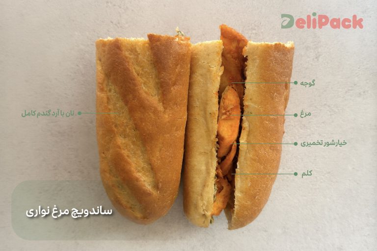 ساندویچ مرغ نواری